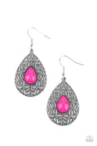 Fanciful Droplets - Pink Earring