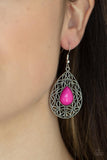 Fanciful Droplets - Pink Earring