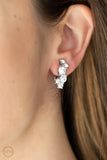 Cosmic Celebration - White Clip-On Earring