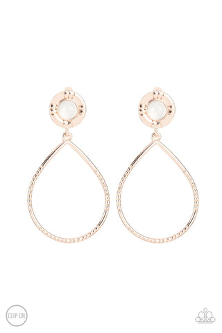 Fairytale Finish - Rose Gold Clip-On Earring