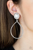 Fairytale Finish - White Clip-On Earring