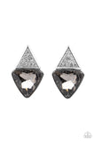 Risky Razzle - Silver Post Earring