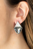 Risky Razzle - Silver Post Earring