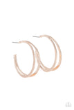 Rustic Curves - Rose Gold Hoop Earring