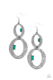 OVAL and OVAL Again - Green Earring