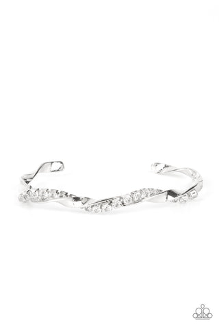 Twisted Twinkle - White Bracelet