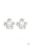 Apple Blossom Pearls - White Post Earring