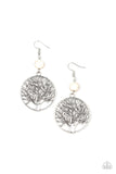 Bountiful Branches White Earring