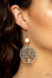 Bountiful Branches White Earring