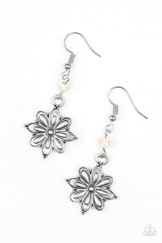 Cactus Blossom White Earring