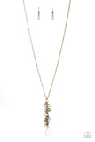 Teardrop Serenity Brass Necklace