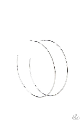 Colossal Couture - Silver Hoop Earring