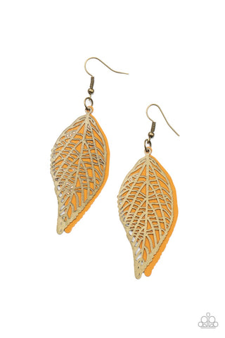 Leafy Luxury - Brass Earring