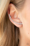 Sleekly Shimmering - White Post Earring