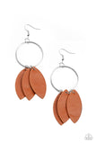 Leafy Laguna - Brown Earring