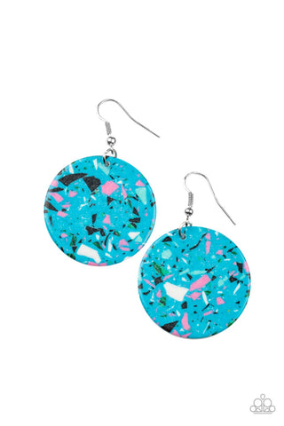 Tenaciously Terrazzo - Blue Earring