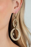 OVAL and OVAL Again - Brass Earring