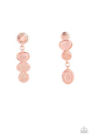 Asymmetrical Appeal - Copper Post Earring