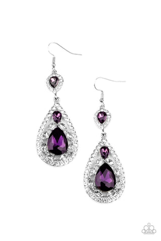 Posh Pageantry - Purple Earring