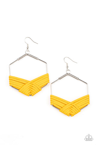 Suede Solstice - Yellow Earring