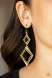 Deco Decoupage - Brass Earring