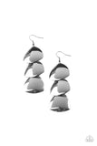 Modishly Metallic - Black Earring