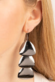 Modishly Metallic - Black Earring