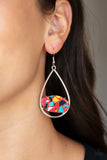 Tropical Terrazzo - Red Earring