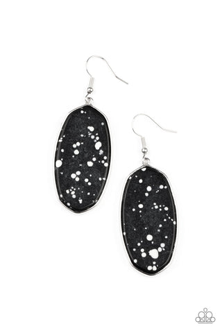 Stone Sculptures - Black Earring