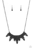 Skyscraping Sparkle - Black Necklace