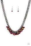 Galactic Knockout - Purple Necklace