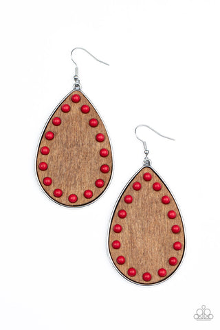 Rustic Refuge - Red Earring