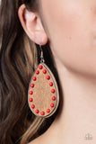 Rustic Refuge - Red Earring