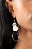 Retro Reception - White Earring