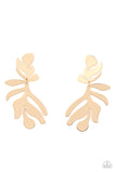 Palm Picnic - Gold Post Earring