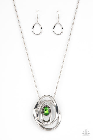 Luminous Labyrinth - Green Necklace