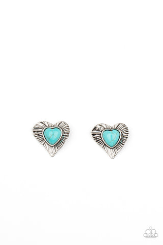 Rustic Romance - Blue Post Earring