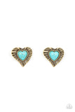 Rustic Romance - Brass Post Earring