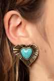 Rustic Romance - Brass Post Earring