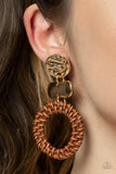 Woven Whimsicality - Gold Post Earring