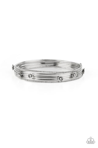 Flawlessly Floral - White Bracelet