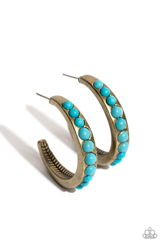 Rural Relaxation - Brass Hoop Earring