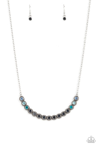 Throwing SHADES - Blue Necklace