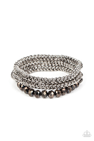 Gutsy and Glitzy - Silver Bracelet