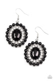 Dolled Up Dazzle - Black Earring