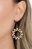 Champagne Bubbles - Brass Earring