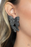 Blushing Butterflies - Silver Post Earring