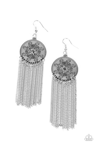 Fringe Control - Silver Earring