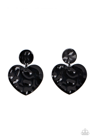 Just a Little Crush - Black Post Earring