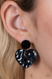 Just a Little Crush - Black Post Earring